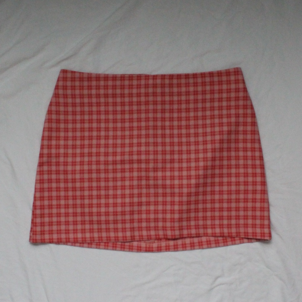 Urban Outfitters Pink Gingham Mini Skirt